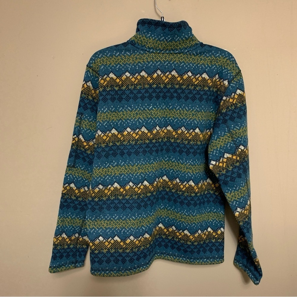 The North Face Men's 1/2 Zip Fair Isle Pullover Jacket SZ M Aztec Print - Picture 2 of 14